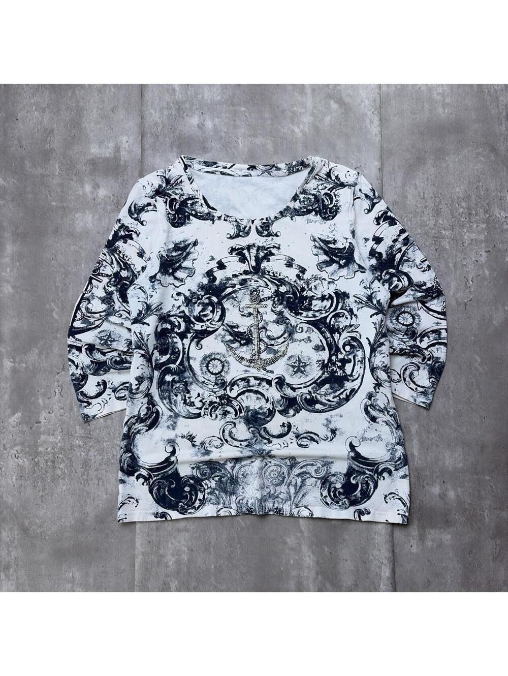 Y2K White Affliction Style Grunge Gothic Long Sleeve Shirt